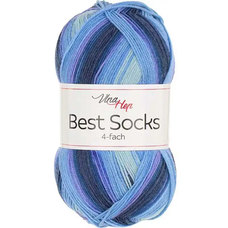 Vlna-hep Příze Best socks 7408 modro-fialová