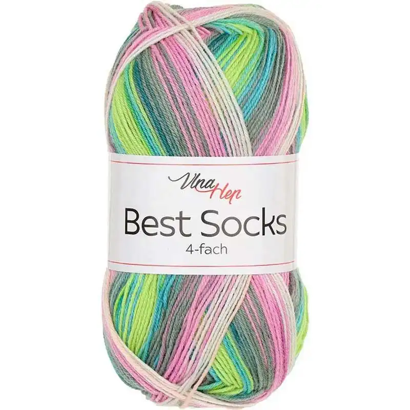 Pletací příze Best Socks samovzorovací / ponožkovka 100 g Varianta: 27 (7411) růžová sv., Balení: 1 ks