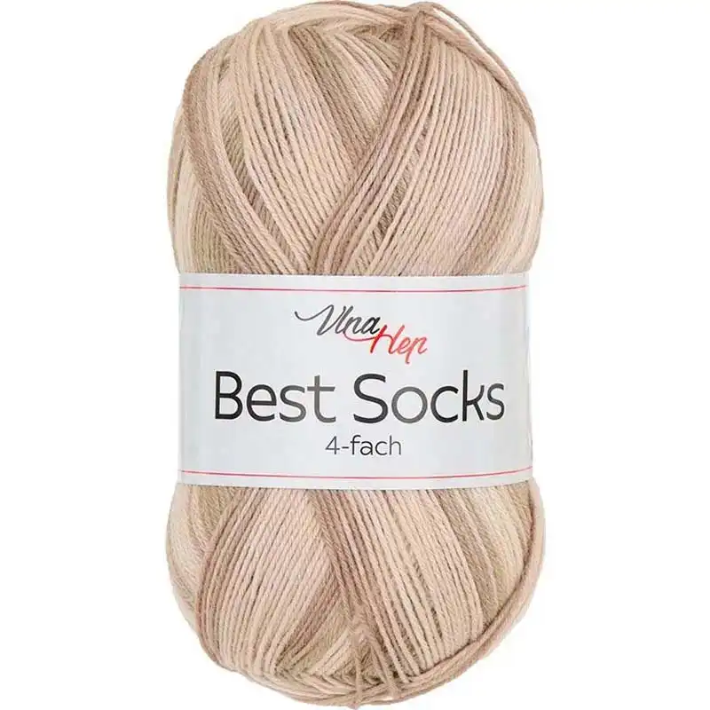 Vlna-hep Příze Best socks 7412 světle hnědá