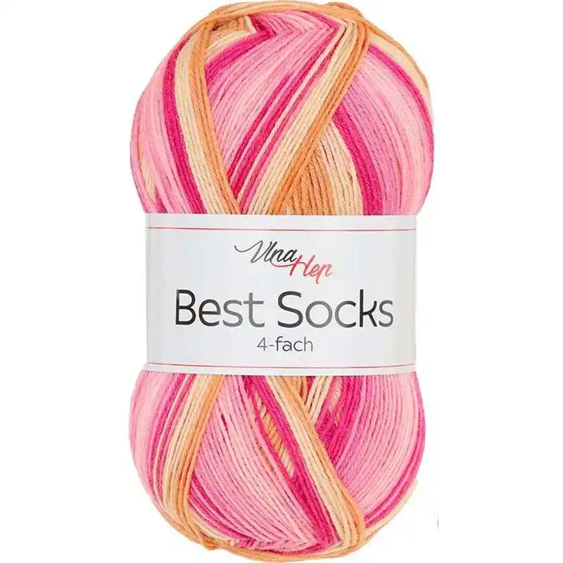 Pletací příze Best Socks samovzorovací / ponožkovka 100 g Varianta: 24 (7413) růžová, Balení: 1 ks