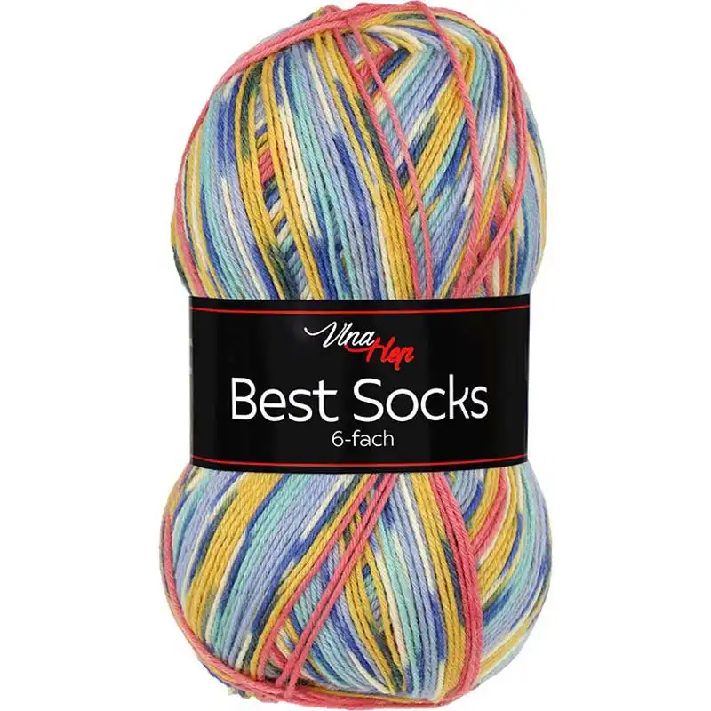 Pletací příze Best socks / ponožkovka 150 g Varianta: 6 (7374) multikolor, Balení: 1 ks