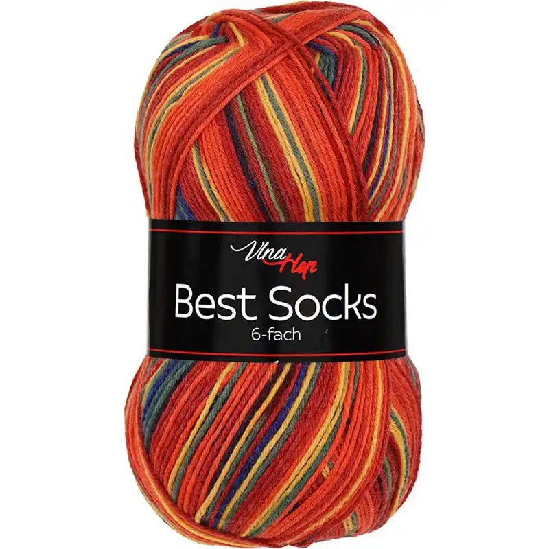 Pletací příze Best socks / ponožkovka 150 g Varianta: 10 (7375) červená, Balení: 1 ks