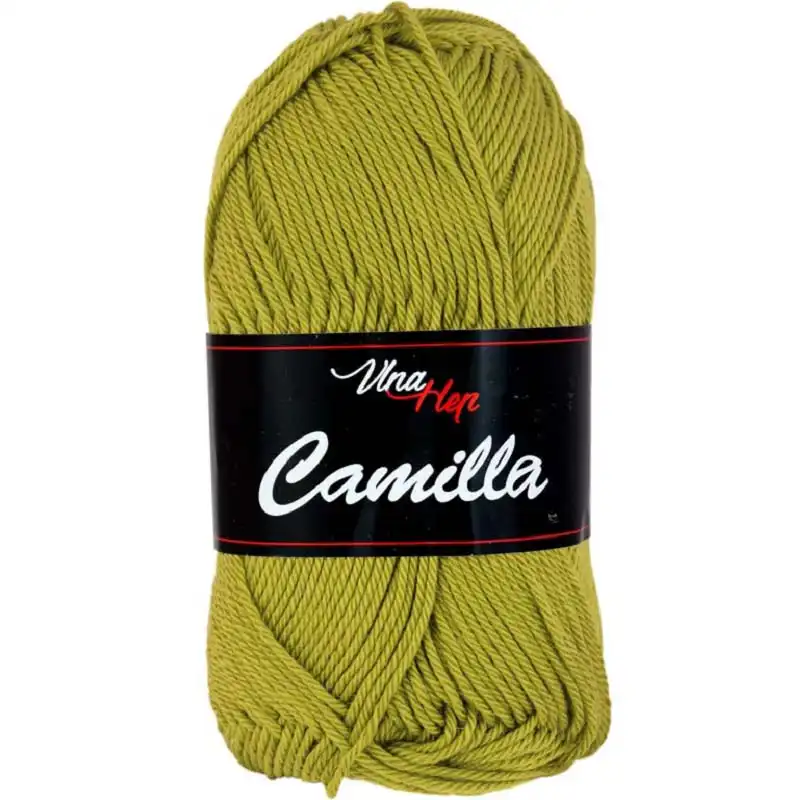 Vlna-hep Příze Camilla 8152 zelenožlutá