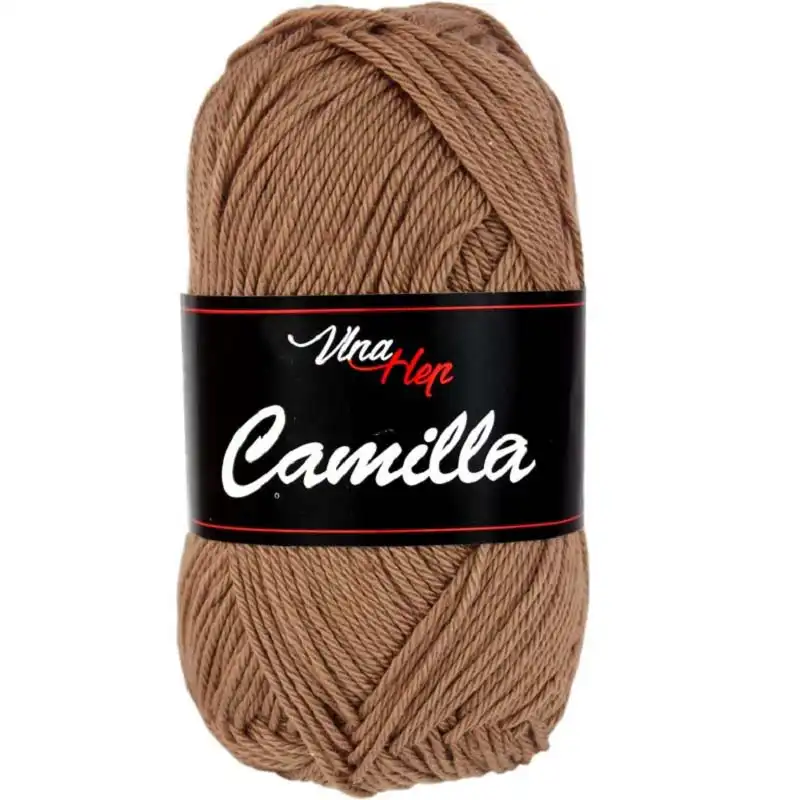 Vlna-hep Příze Camilla 8218 středně hnědá