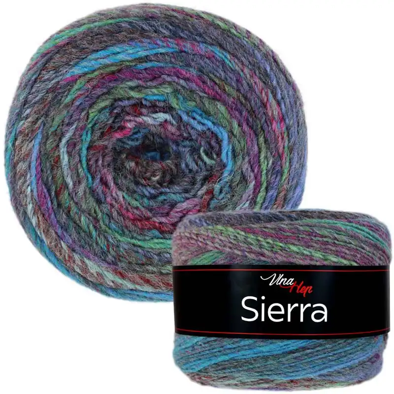 Vlna-hep Příze Sierra Color 7202 modro-barevná