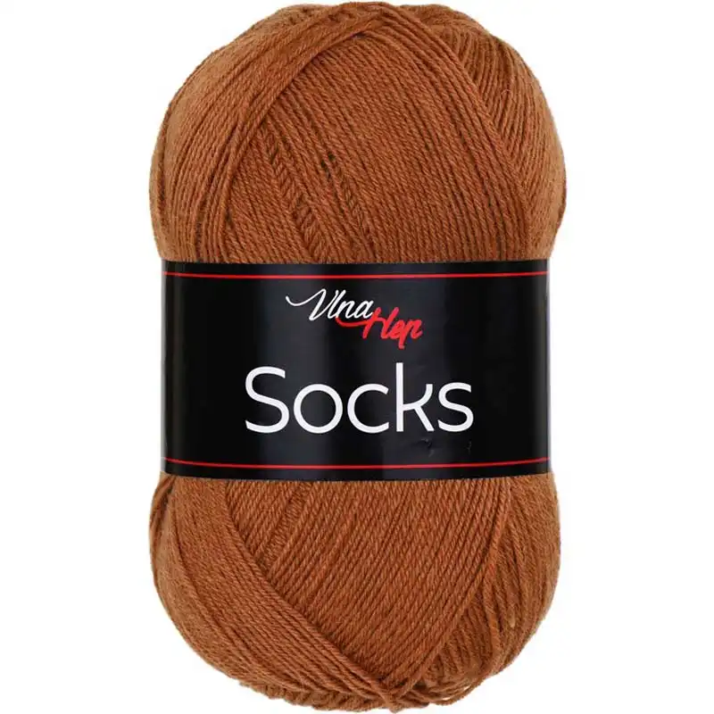 Vlna-hep Socks 61054 hnědo-rezavá