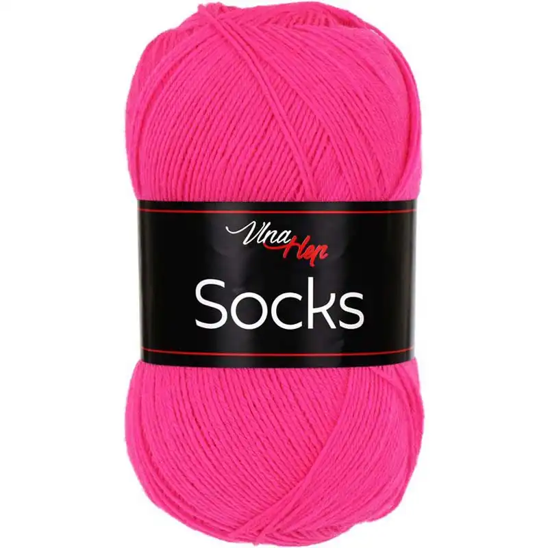 Vlna-hep Socks 61345 neonová růžová