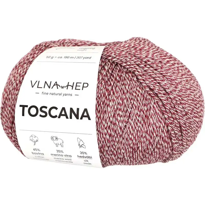 Vlna-hep Příze Toscana 142190 Cabernet