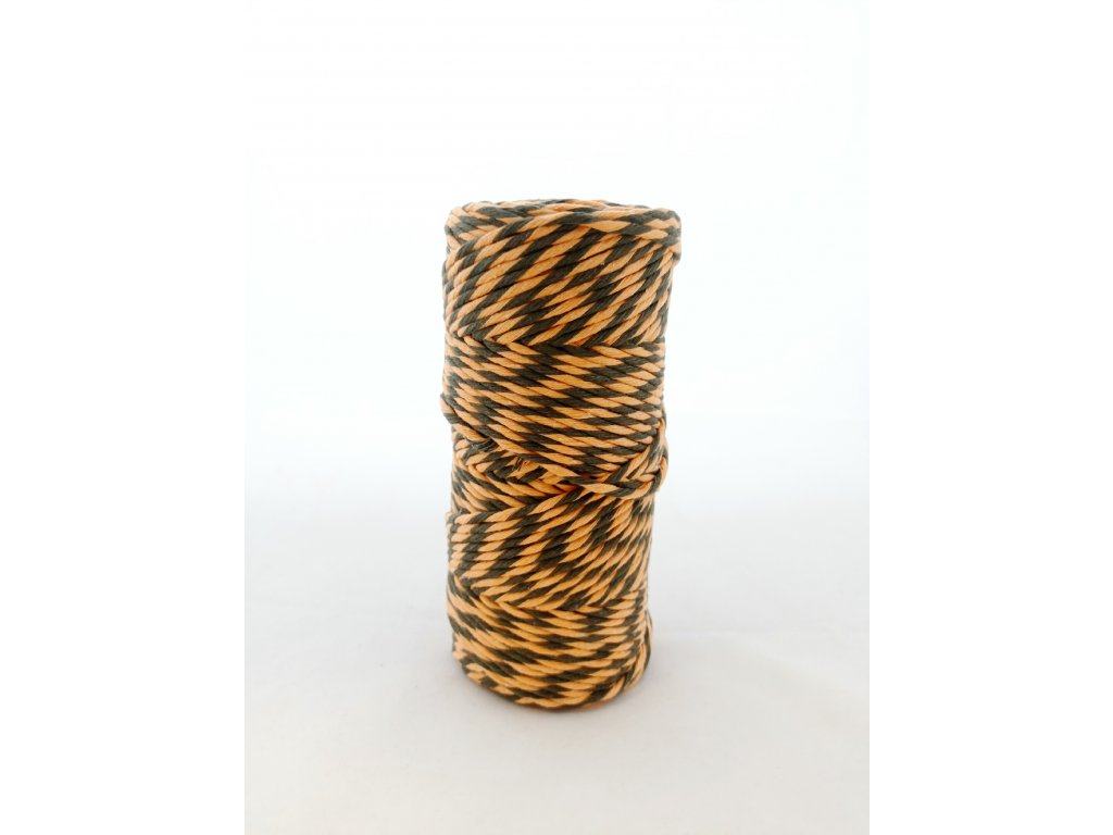 Yarn Melow Šňůra Angel 3mm Mix Oranžovo-zelená