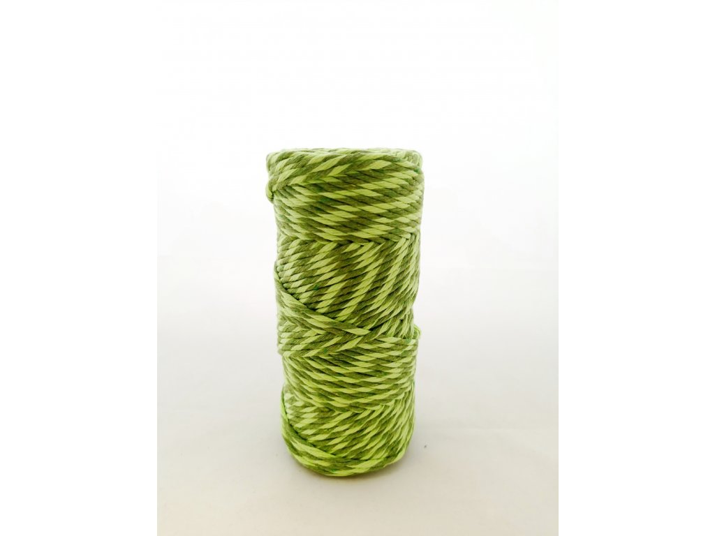 Yarn Melow Šňůra Angel 3mm Mix Světle zelená