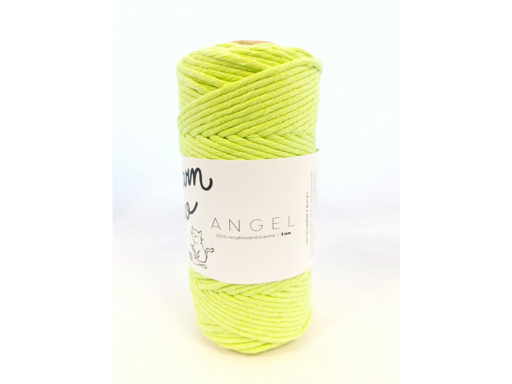 Yarn Melow Šňůra Angel 3mm Pistáciová