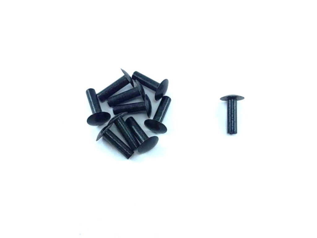 Černé nýty 10 kusů délka 15 mm