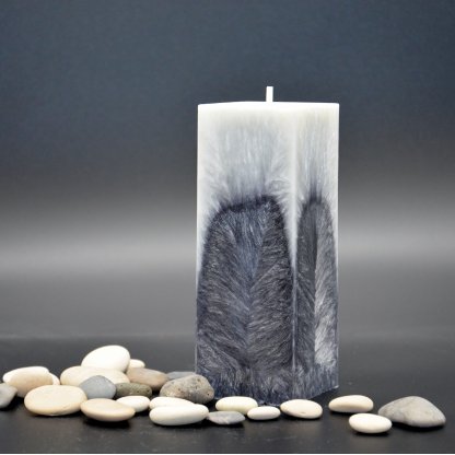 Svíčka hranol (výška 16cm) - dvoubarevná - bílá/různé barvy