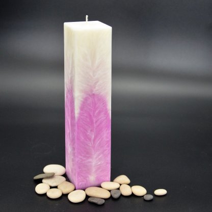 Svíčka hranol (výška 22cm) - dvoubarevná - bílá/různé barvy