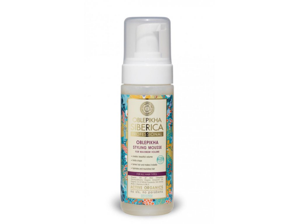 Natura Siberica Rakytníková pena pre maximálny objem vlasov 170 ml