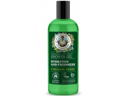 Recipes of Babushka Agafia RBA - Prírodný certifikovaný sprchový gél - 5 lúčnych bylín 260 ml