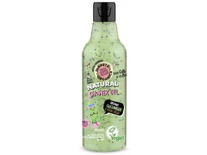 Skin Super Good Planeta Organica – prírodný sprchový gél - uhorka a bazalkové semienka 250 ml