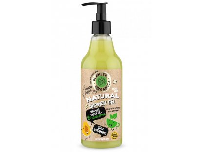 Skin Super Good Prírodný sprchový gél 100% vitamíny - Organický zelený čaj a Zlatá Papaja 500 ml