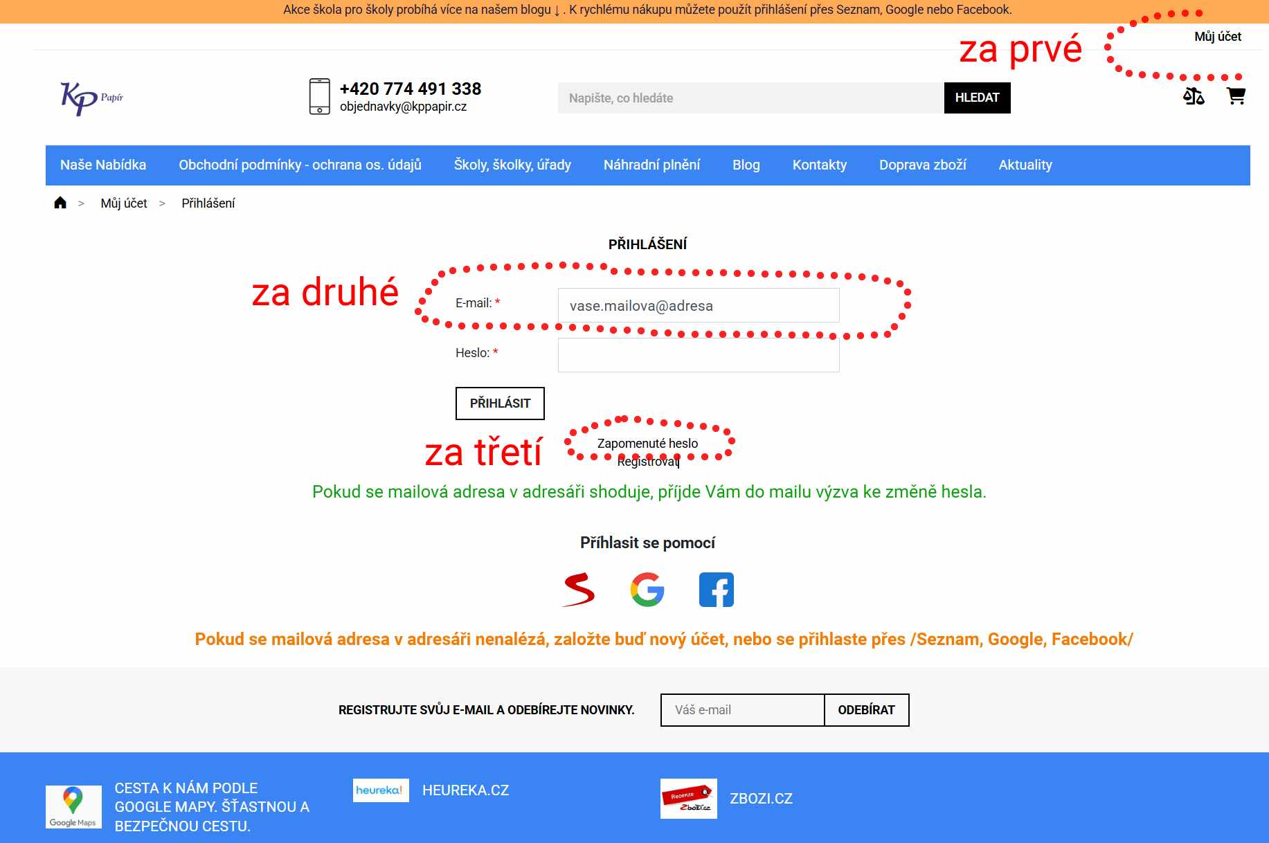 Nedaří se přihlásit? zde je jednoduchý návod.