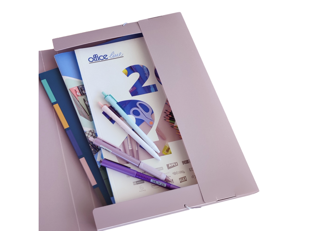 Box A4 SPOKO ReLeaf s gumičkou. fialová