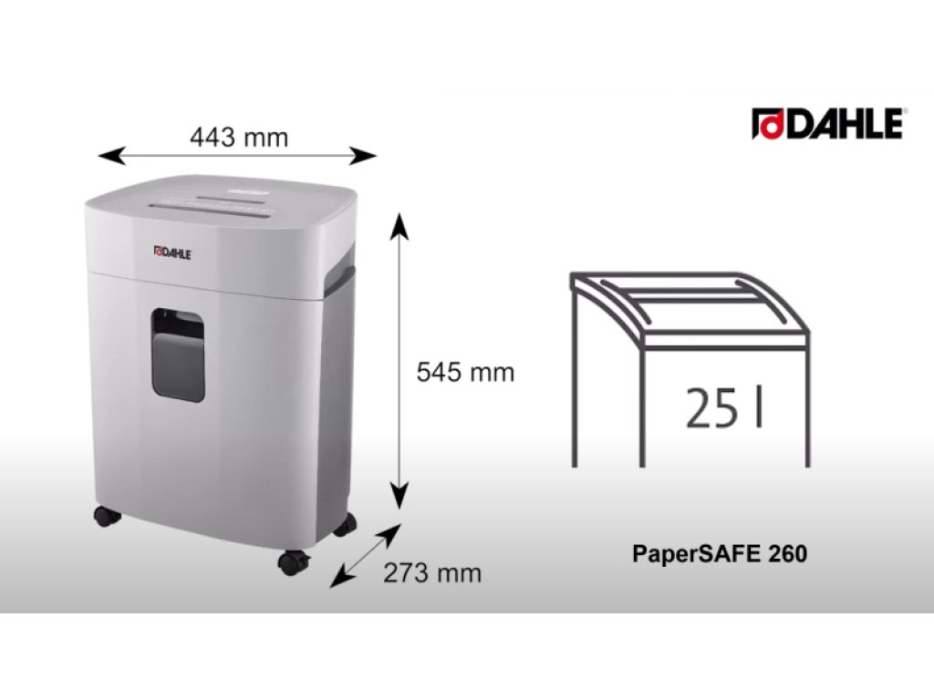 Dahle skartovač PaperSAFE 260, 12 listů