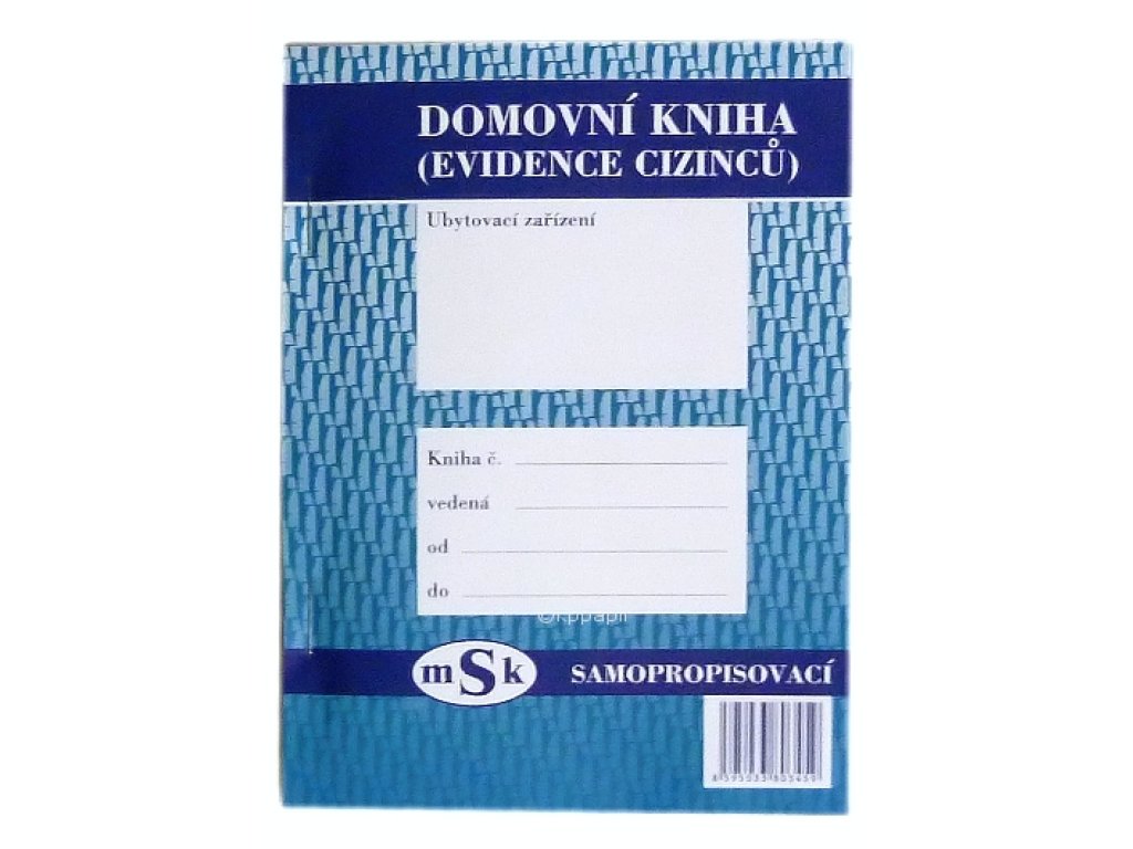 Domovní kniha NCR evidence cizinců - MSK 345