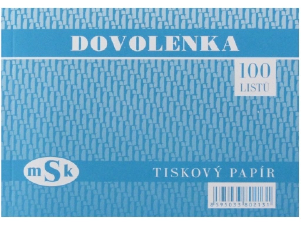 Dovolenka MSK 213, 100 listů