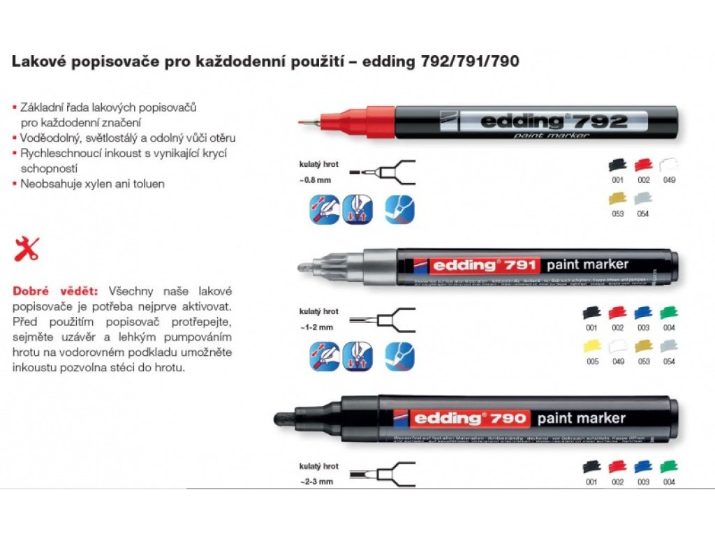 Edding 790 lakový, černý