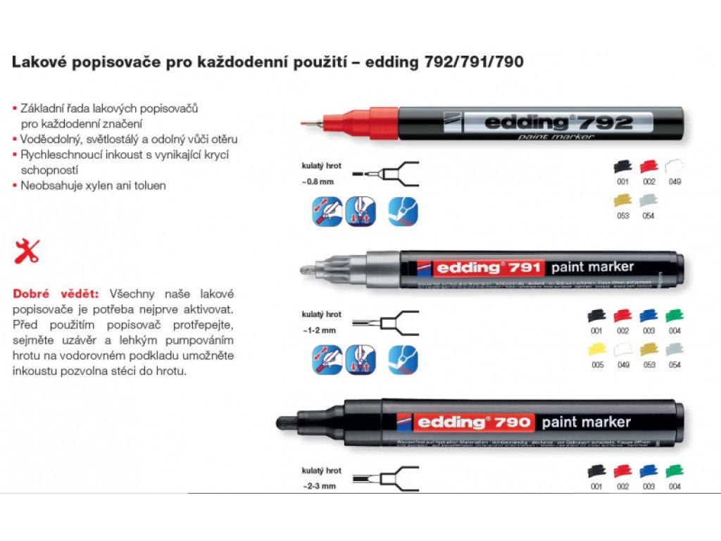 Edding 791 lakový - černý