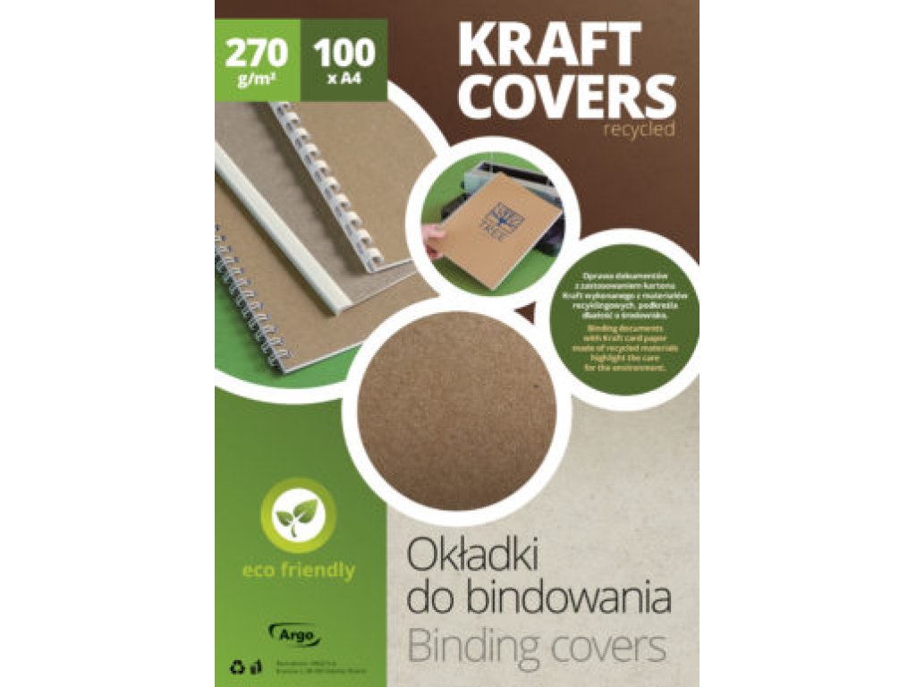 Karton A4 Kraft, 270gr. 70% recycling, 100ks