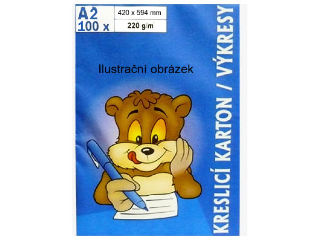 Karton kreslicí čtvrtka - bílá A2 (420 x 594 mm) 220 g, balení 100 ks