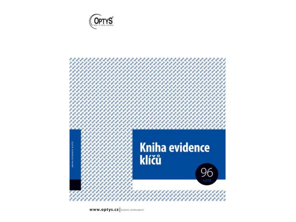 Kniha evidence klíčů OP 1243