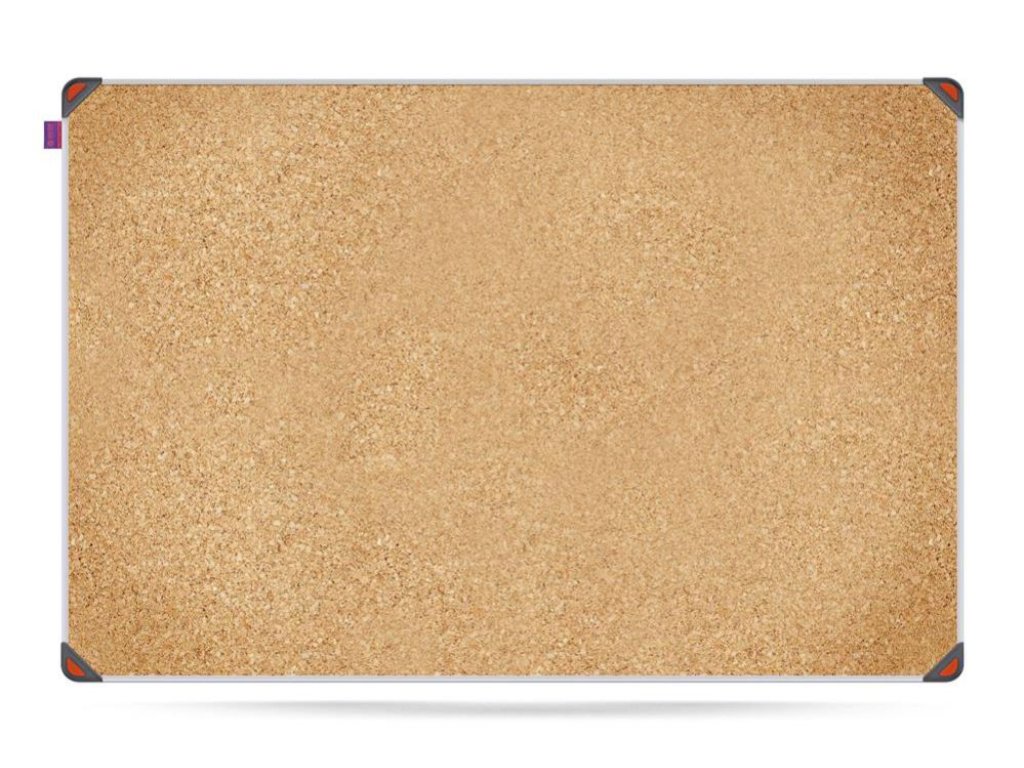 Korková tabule MEMOBE IDEA, 90x60cm, hlinikový rám