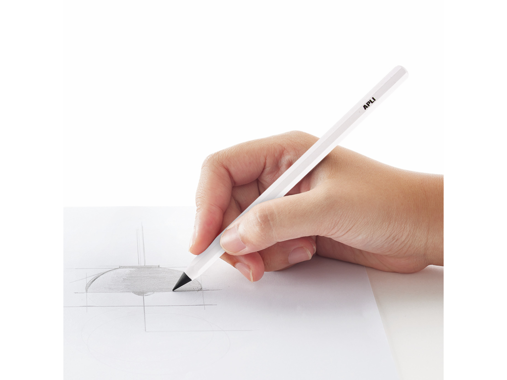Nekonečná grafitová tužka APLI bílá