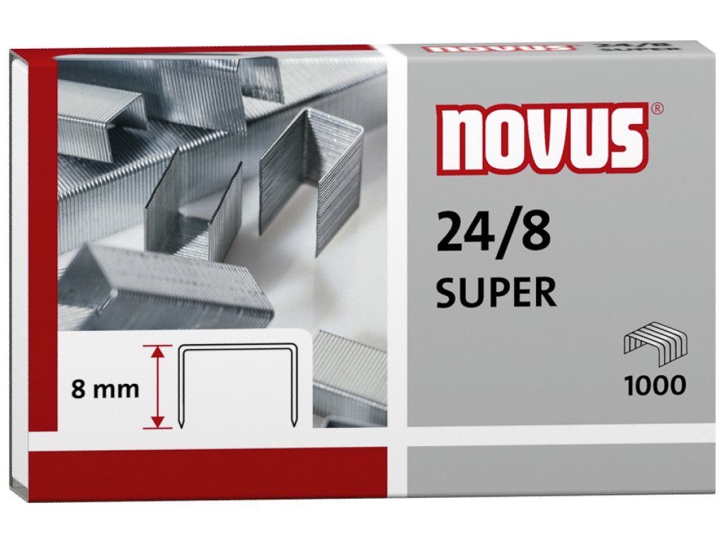 Novus 24/8 Super Drátky sešívací sponky balení 1000 ks