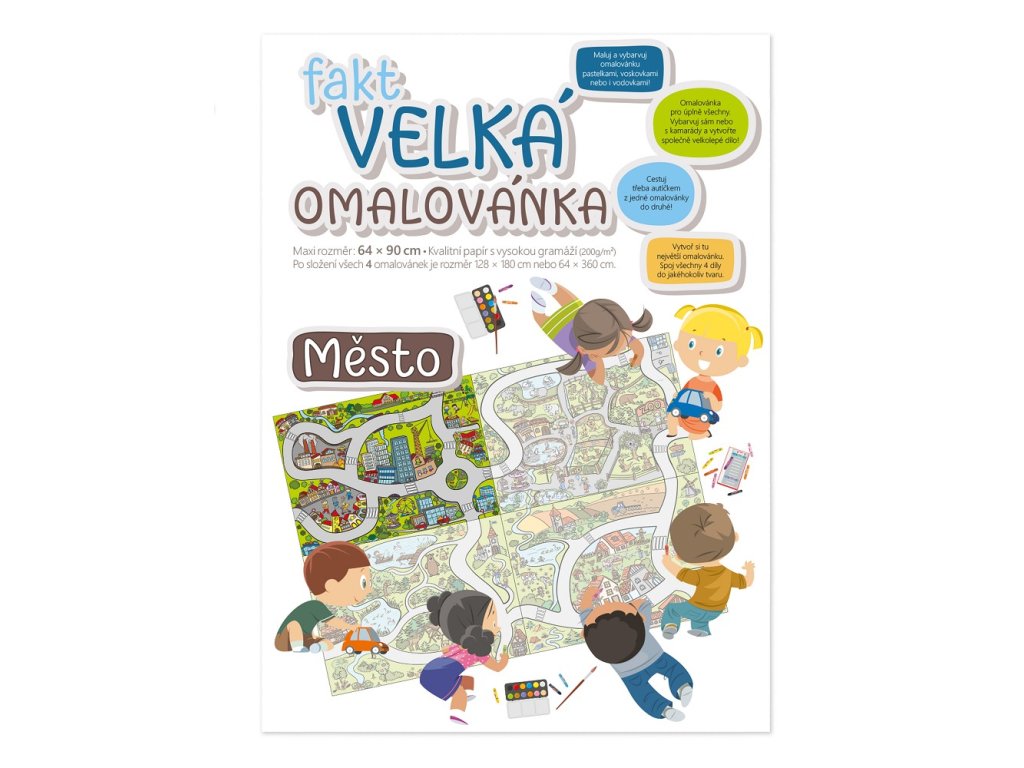 Omalovánka Fakt velká 64 x 90 cm - Město