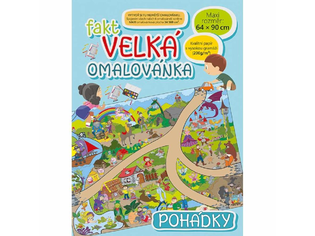 Omalovánka Fakt velká 64 x 90 cm - Pohádky