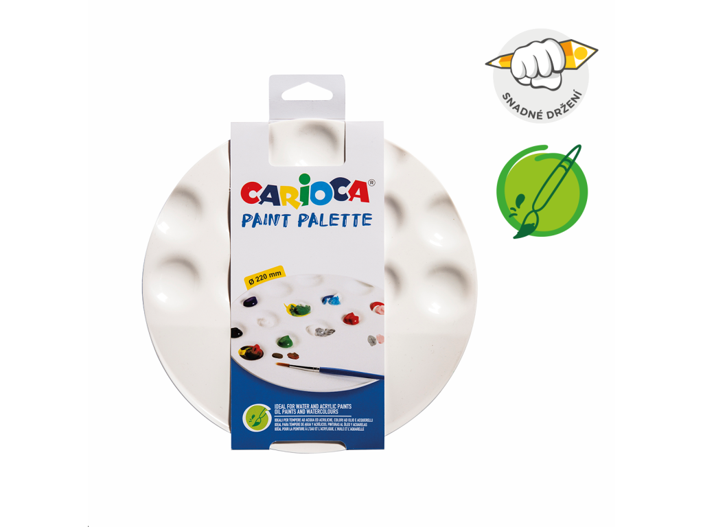 Paleta malířská školní plastová Carioca 13 barev 42403