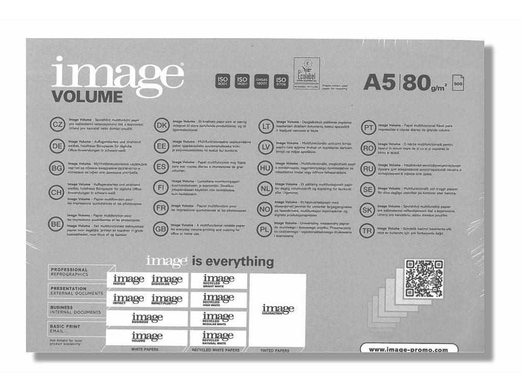 Papír bílý A5, 80g Image Volume, 500 listů