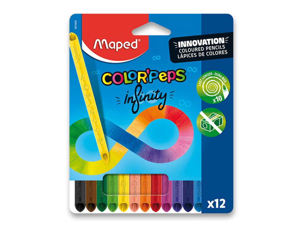 Pastelky MAPED Infinity krátké 12 ks