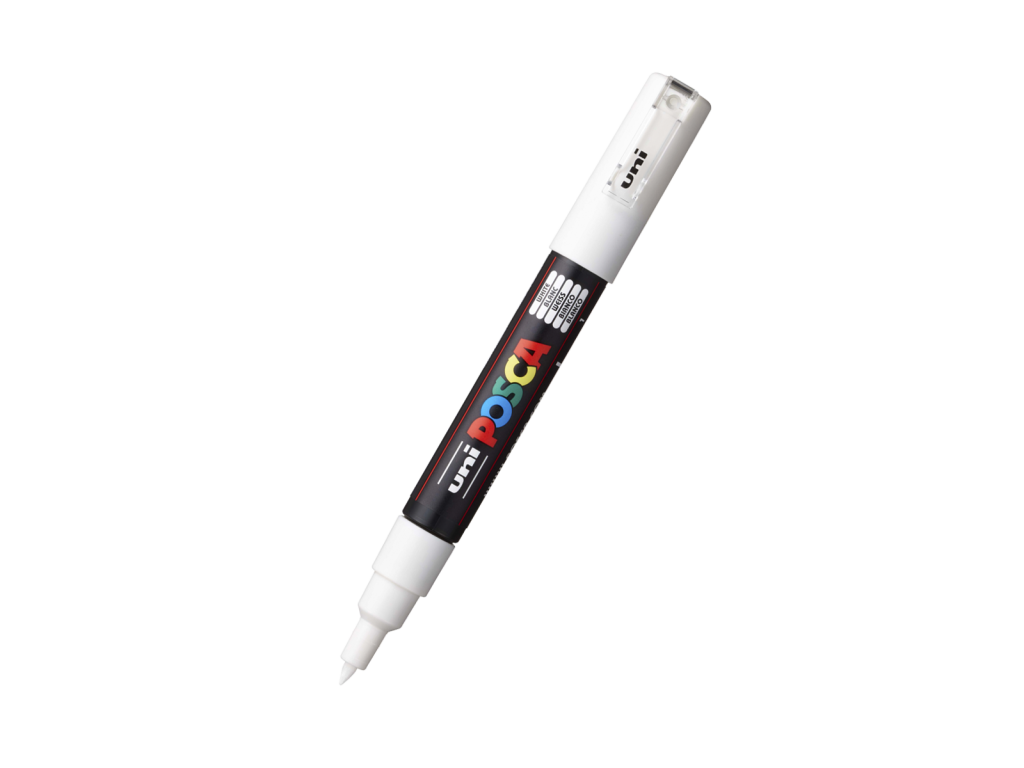 Posca popisovač PC-1M, 0,7 - 1 mm, bílá (1)
