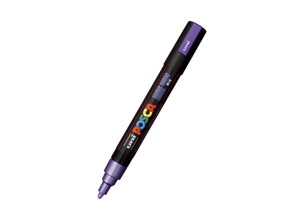 Posca popisovač PC-5M, 1,8 - 2,5 mm, metalická fialová (M12)