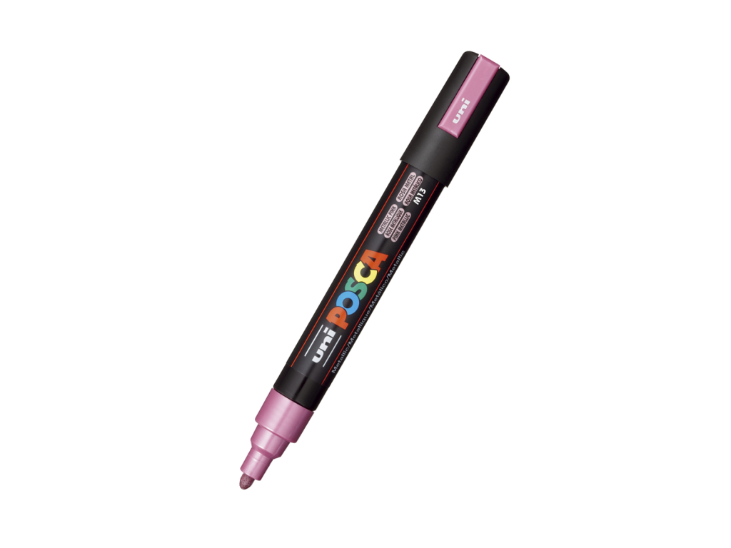 Posca popisovač PC-5M, 1,8 - 2,5 mm, metalická růžová (M13)