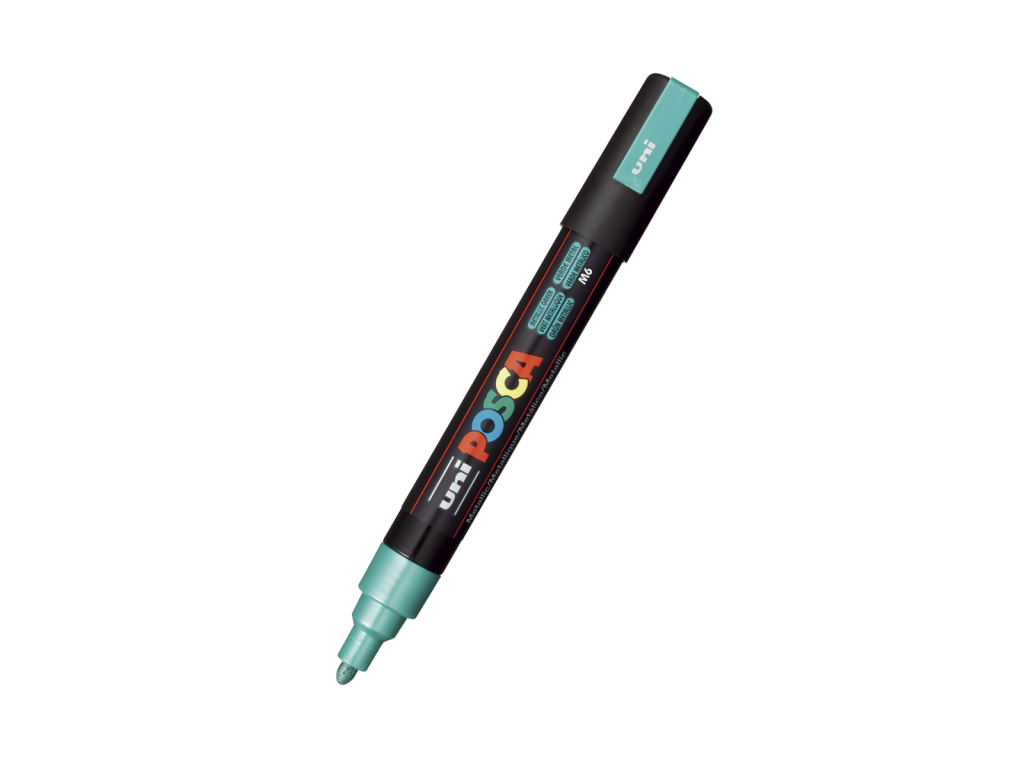 Posca popisovač PC-5M, 1,8 - 2,5 mm, metalická zelená (M6)