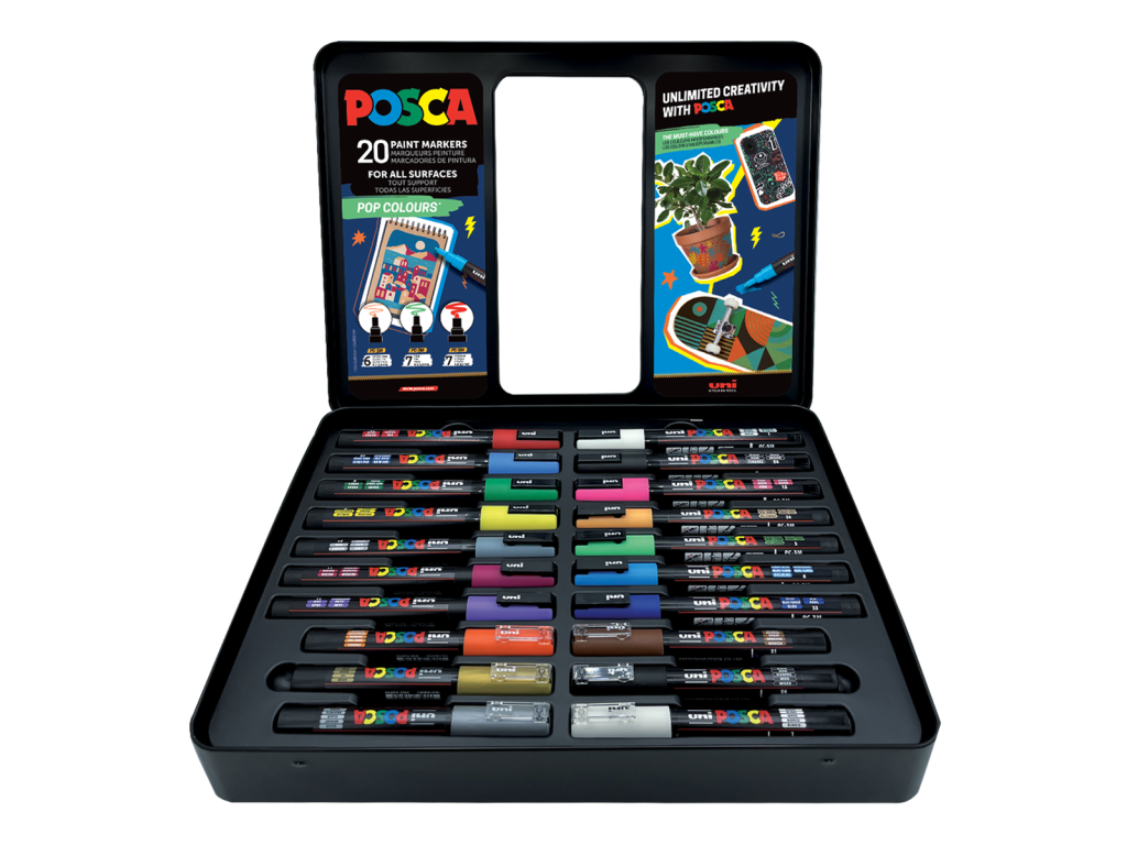 Posca sada popisovačů PC-1M/PC-3M/PC-5M, POP,  mix barev (20 ks)