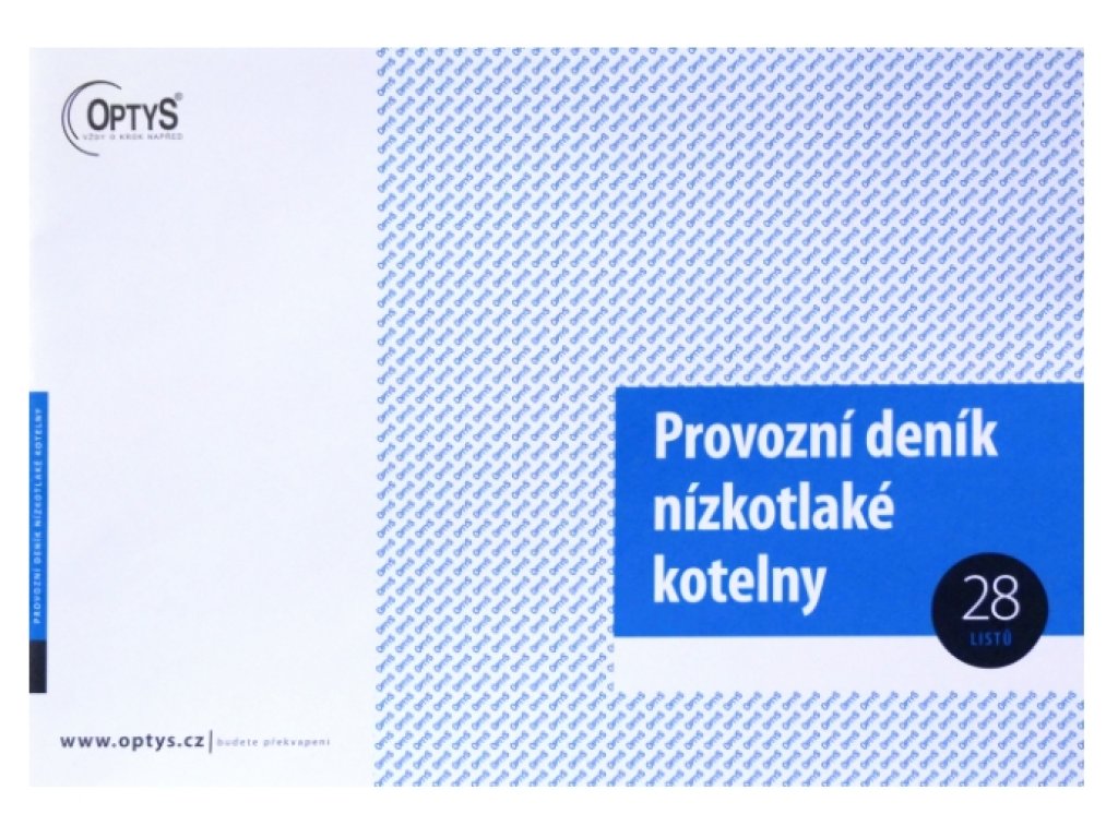 Provozní deník nízkotlaké kotelny A4, OP 1240