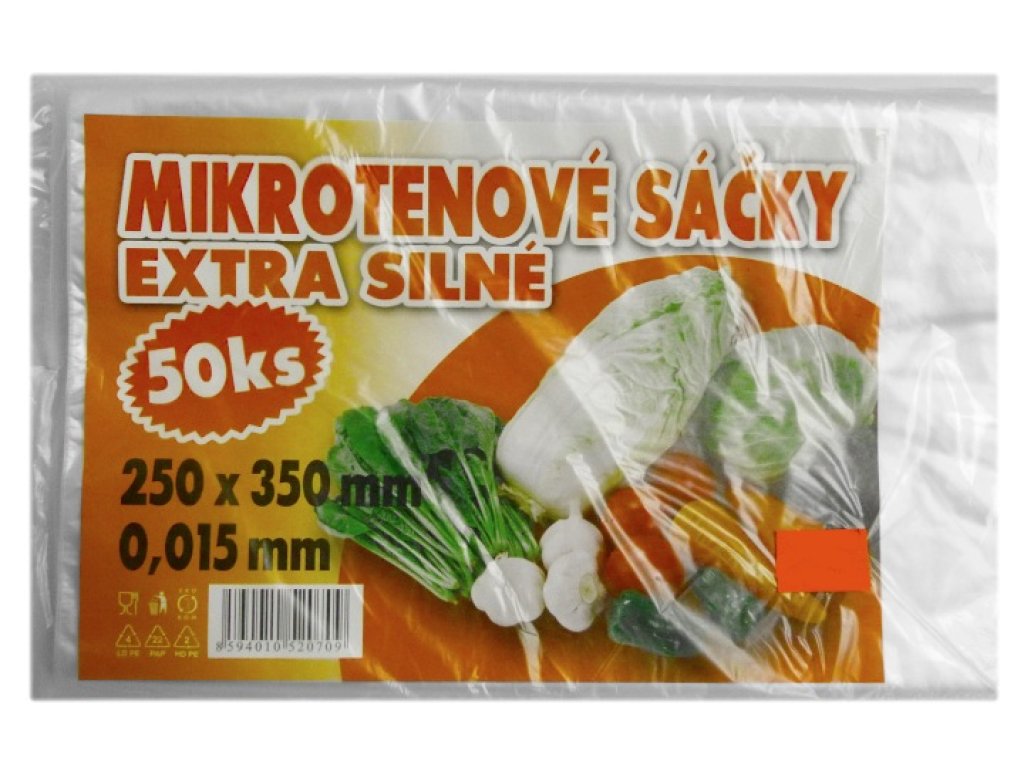 Sáček mikroten 25x35 cm/ 15 mic/ 50 ks pevný