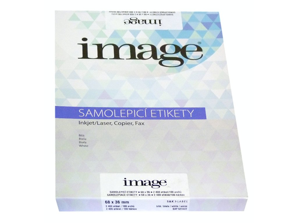 Samolepicí etikety SK label Image A4 68 x 36 - 100 listů