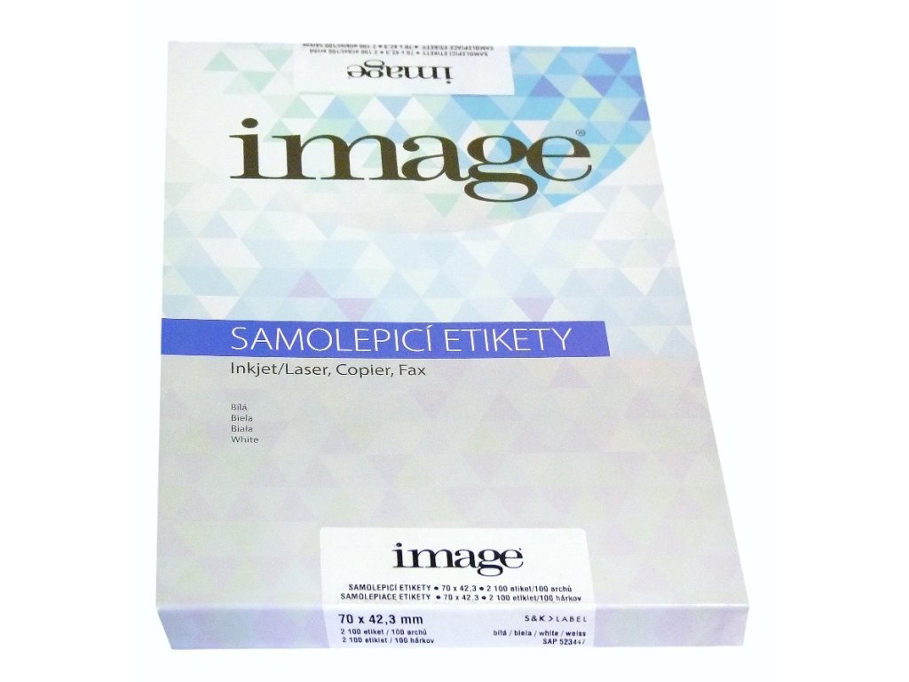 Samolepicí etikety SK label Image A4 70 x 42,3 - 100 listů