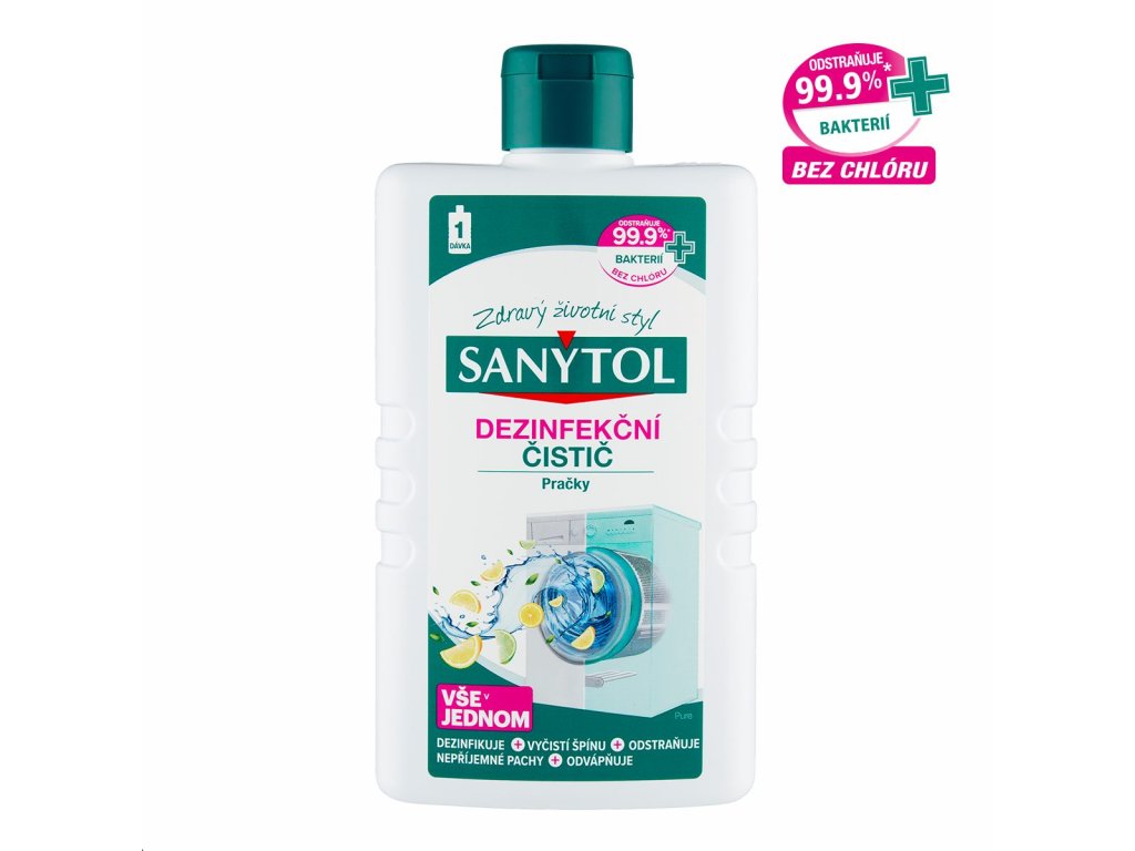 Sanytol - dezifekční čistič pračky, 240 ml, 1 dávka, citron a limetka